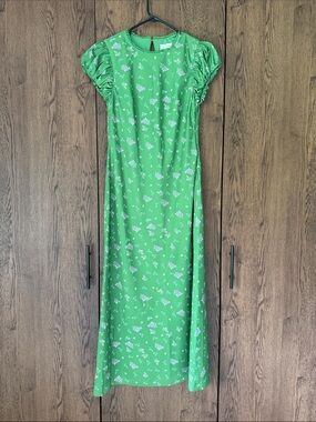 bohme Green Floral Maxi Dress
